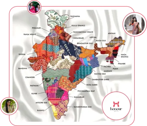 India map showing locations